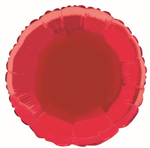 Balloon Foil 18 Round Red Uninflated
