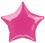 Balloon Foil 18 Star Hot Pink Uninflated