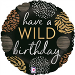 Balloon Foil 18 Wild Birthday G26131p Uninflated