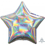 Balloon Foil 19 Silver Star Uninflated