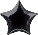 Balloon Foil 20 Star Black Uninflated