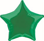 Balloon Foil 20 Star Green Uninflated
