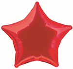 Balloon Foil 20 Star Red Uninflated