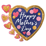 Balloon Foil 24 Mothers Day Navy Uninflated