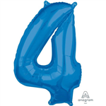 Balloon Foil 26 Blue 4 Uninflated