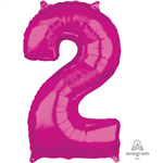 Balloon Foil 26 Pink 2 Uninflated