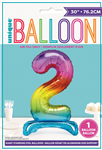 Balloon Foil 30 Standing 2 Rainbow SelfInflating AirFill