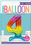 Balloon Foil 30 Standing 4 Rainbow SelfInflating AirFill