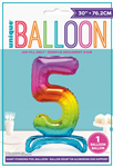 Balloon Foil 30 Standing 5 Rainbow SelfInflating AirFill