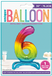 Balloon Foil 30 Standing 6 Rainbow SelfInflating AirFill