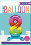 Balloon Foil 30 Standing 8 Rainbow SelfInflating AirFill