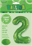 Balloon Foil 34 Lime Green 2 Uninflated