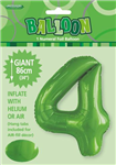 Balloon Foil 34 Lime Green 4 Uninflated