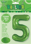 Balloon Foil 34 Lime Green 5 Uninflated