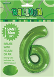 Balloon Foil 34 Lime Green 6 Uninflated