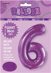 Balloon Foil 34 Purple 6 Uninflated