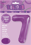 Balloon Foil 34 Purple 7 Uninflated