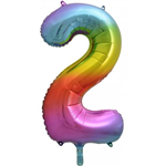Balloon Foil 34 Rainbow 2 Uninflated
