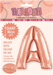 Balloon Foil 34 Rose Gold A Uninflated