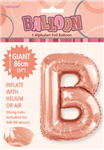 Balloon Foil 34 Rose Gold B Uninflated 