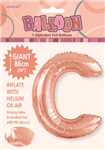 Balloon Foil 34 Rose Gold C Uninflated