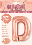 Balloon Foil 34 Rose Gold D Uninflated 