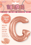 Balloon Foil 34 Rose Gold G Uninflated 