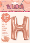 Balloon Foil 34 Rose Gold H Uninflated