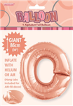 Balloon Foil 34 Rose Gold O Uninflated