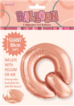 Balloon Foil 34 Rose Gold Q Uninflated