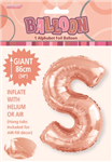 Balloon Foil 34 Rose Gold S Uninflated 