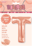 Balloon Foil 34 Rose Gold T Uninflated 