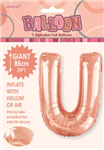 Balloon Foil 34 Rose Gold U Uninflated