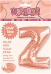 Balloon Foil 34 Rose Gold Z Uninflated