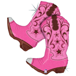 Balloon Foil 35 Pink Dancing Boots Uninflated 