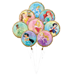 Balloon Foil Bouquet Disney Princess 8Pk Uninflated