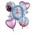 Balloon Foil Bouquet Frozen 2 5Pk Uninflated