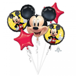 Balloon Foil Bouquet Mickey Mouse Forever 5Pk Uninflated