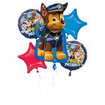 Balloon Foil Bouquet Paw Patrol 5Pk Uninflated