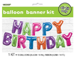 Balloon Foil Letter Kit Happy Birthday Multi Colour