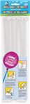 Balloon Sticks  Cups White 6 Pack