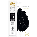 Balloons Matte Black 30cm 18 Pack