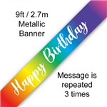 Banner Foil Birthday Rainbow 27M