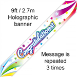 Banner Foil Congratulations 27m