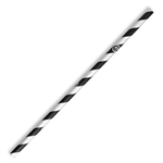 Biopak Paper Straws Regular Black Stripe 250PK