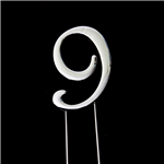 Cake Topper 9 Silver