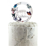 Cake Topper Acrylic HBD Butterfly