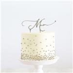 Cake Topper Mum Silver