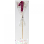 Candle 1 Long Pick Pink Glitter