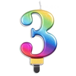 Candle 3 Jumbo Rainbow 431233